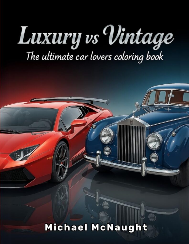 Luxury vs Vintage: The ultimate car lovers coloring book