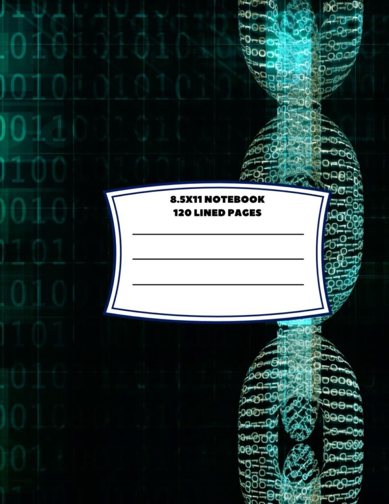 Composition Notebook, 120 page, 8.5x11 inch: Blockchain Theme Cover Design