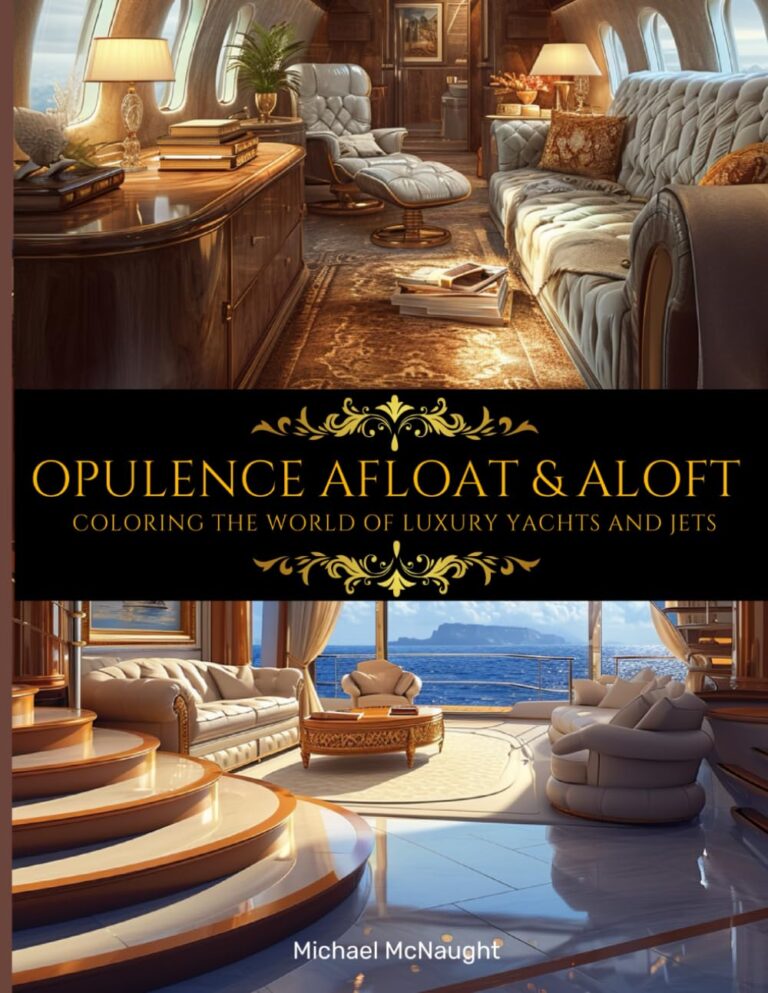 Opulence Afloat And Aloft: Coloring the World of Luxury Yachts and Jets