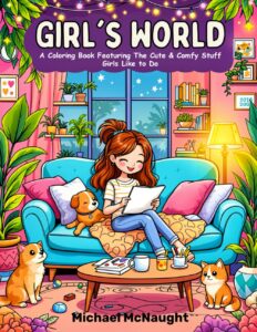 Girl's World: A Coloring Book Featuring The Cute & Comfy Stuff Girls Like to Do