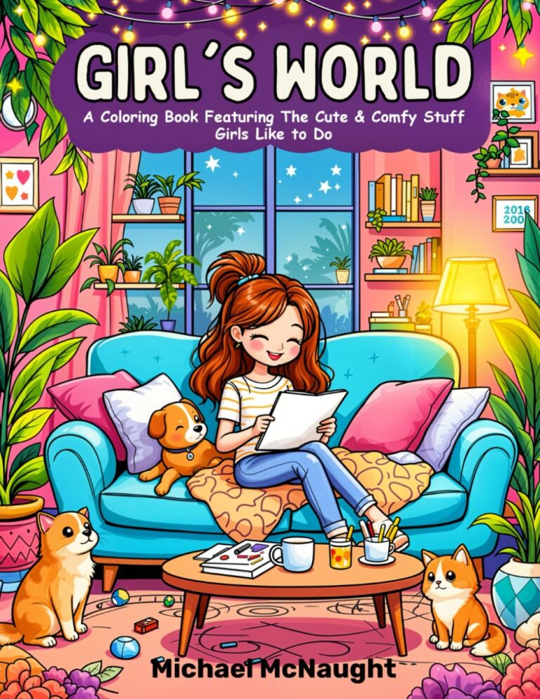 Girl's World: A Coloring Book Featuring The Cute & Comfy Stuff Girls Like to Do