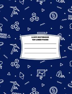 Composition Notebook, 120 page, 8.5x11 inch: Blockchain Theme Cover Design