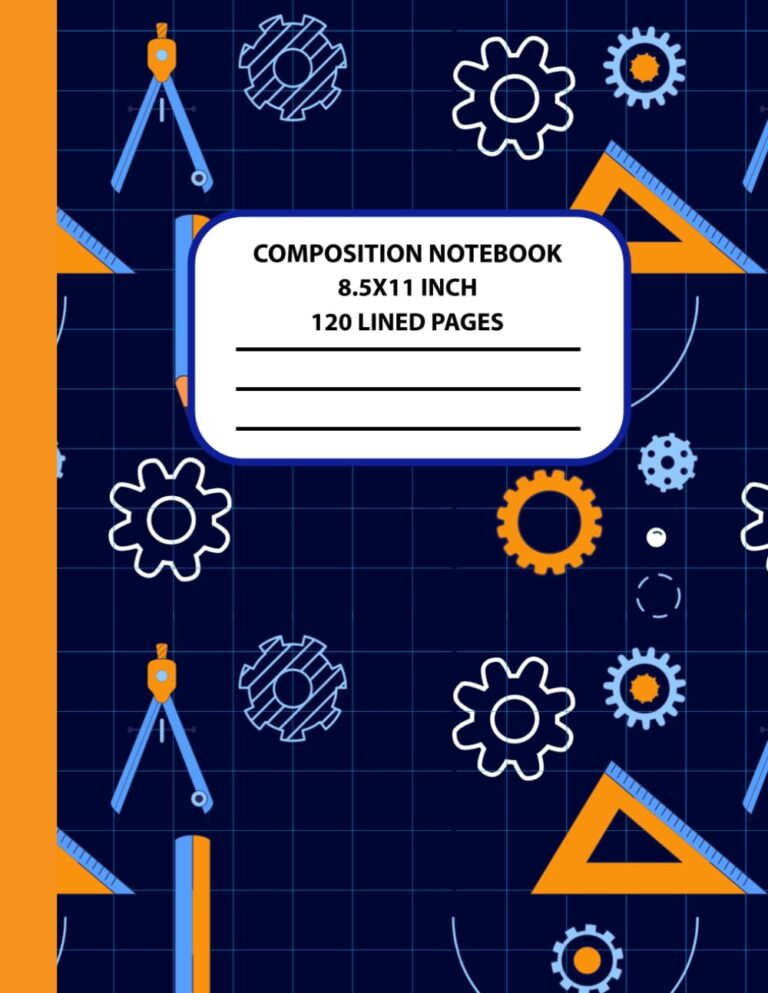 Composition Notebook, 120 page, 8.5x11 inch: STEM Theme Cover Design