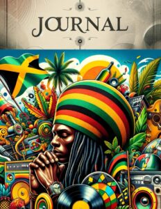 Journal: Rastafarian Theme Cover Design, 120 pages, 8.5x11 inch