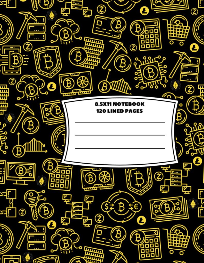 Composition Notebook, 120 page, 8.5x11 inch: Crypto Theme Cover Design