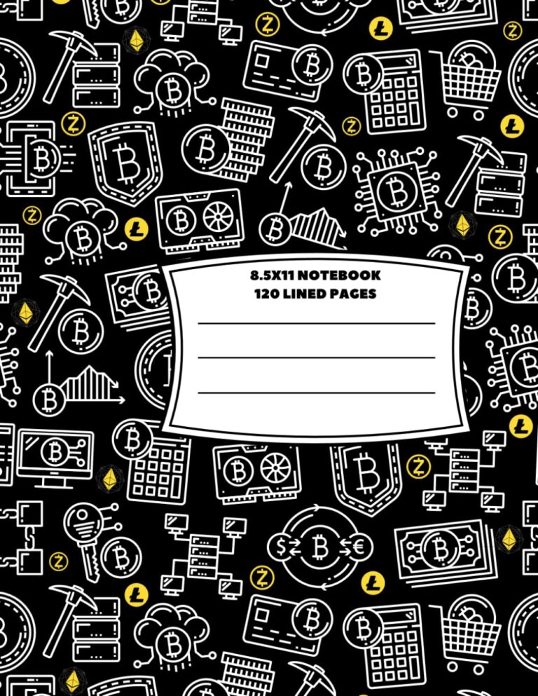 Composition Notebook, 120 page, 8.5x11 inch: Crypto Theme Cover Design