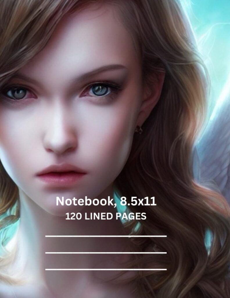 Composition Notebook, 120 page, 8.5x11 inch: Angel Theme Cover Design