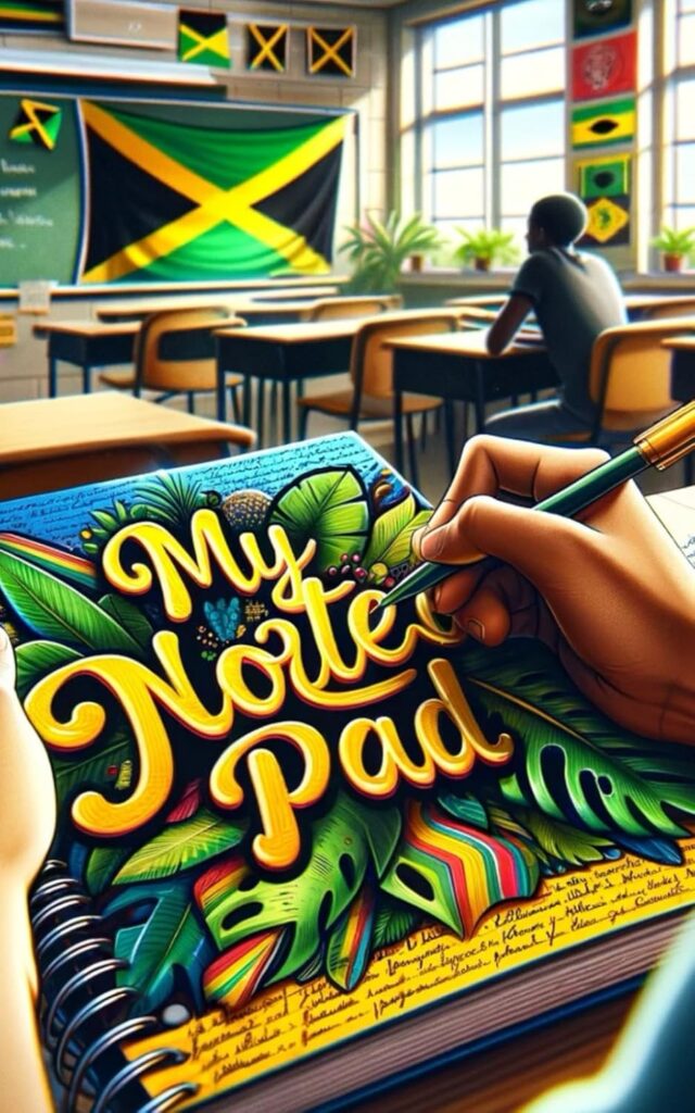 Notepad, 120 pages, 5x8 inch: Jamaica Theme Cover Design