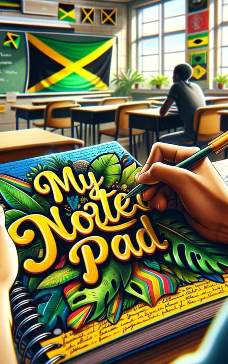 Notepad, 120 pages, 5x8 inch: Jamaica Theme Cover Design