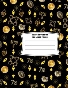 Composition Notebook, 120 page, 8.5x11 inch: Crypto Theme Cover Design