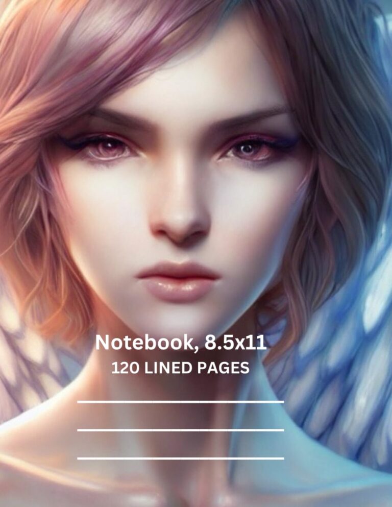 Composition Notebook, 120 page, 8.5x11 inch: Angel Theme Cover Design
