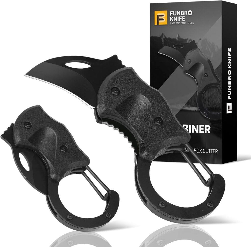 FUNBRO stainless steel carabiner keychain